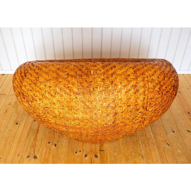 French Mushroom Lounge Chair in Rattan, 1970s For Sale - Image 18 of 18