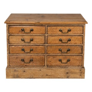 Early 19th Century Pine Bank of 8 Fitted Drawers For Sale