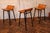 1960s Set of Three Mid-Century Modern Oak & Steel Bar Stools For Sale - Image 4 of 18