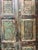 Mid-Century Modern Antique Green Floral Double Doors Rustic Sliding Barn Doors 80x35 For Sale - Image 3 of 7