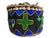 Blue Mid-20th Century Nigerian Yoruba Large Ceremonial Beaded Vessel With Reptile Finial For Sale - Image 8 of 18
