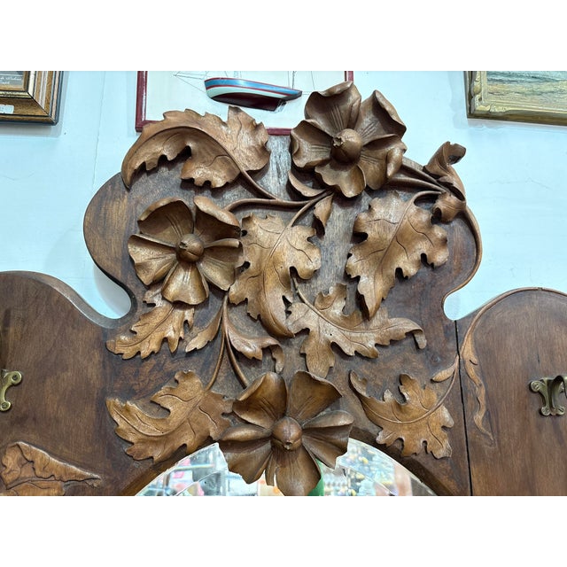 Art Nouveau Monumental Coat Rack with Mirror, France, 1900s For Sale - Image 16 of 18