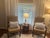 Pair of Sherrill Carved Wood Damask Armchairs With Nailhead Trim Pair of Sherrill Carved Wood Damask Armchairs With Nailhead Trim For Sale - Image 12 of 17
