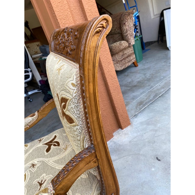 Mid 20th Century Mid 20th Century Louis XV Fauteuil Chair From Mid Century France For Sale - Image 5 of 10