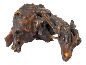 19th Century Chinese Carved Rootwood Ox Buffalo Figure
