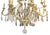 Mid 20th Century Glamorous Italian 22k Gold Leaf & Rock Crystal Chandelier. 20th Century. For Sale - Image 9 of 10