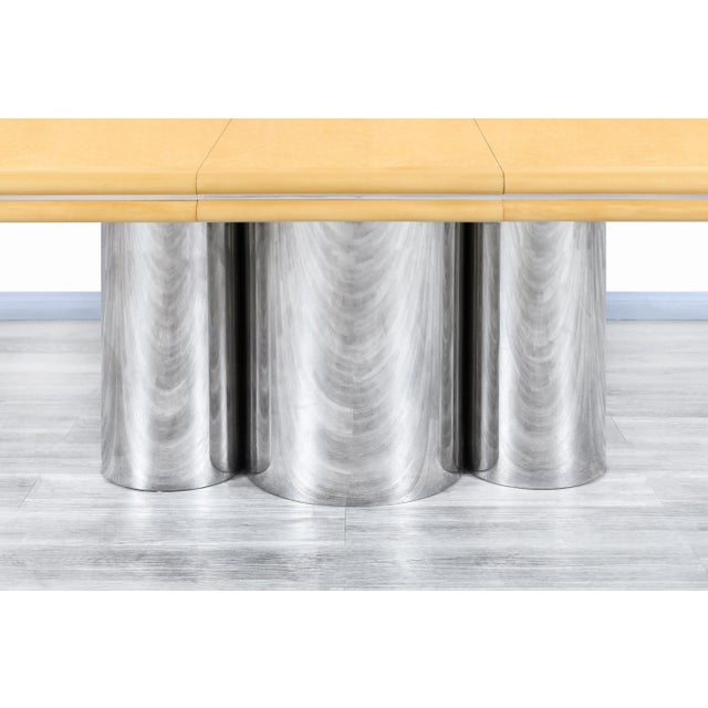 Wood Mid-Century Modern "Radial" Dining Table by Stanley J. Friedman for Brueton For Sale - Image 7 of 13