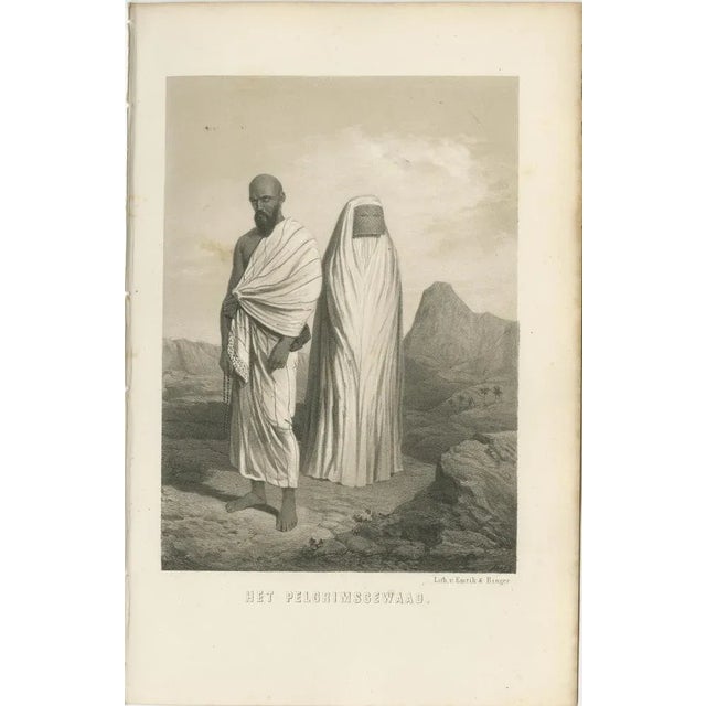 Paper Dozy, Islamic Pilgrim Attire of Mecca, 1863, Lithograph For Sale - Image 7 of 10