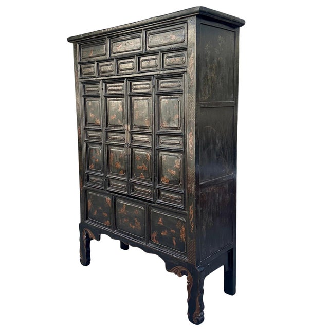 Wood 18th C Style Chinese Ming Chinoiserie Cabinet by Burton-Ching For Sale - Image 7 of 7