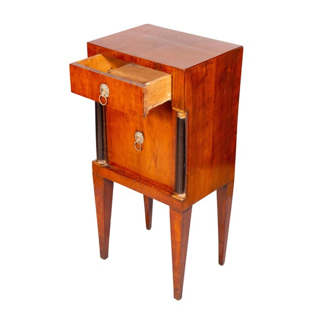 Italian Neoclassical Walnut and Ebonized Commodinis - A Pair For Sale - Image 9 of 13