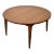 Mid Century Walnut Danish Style Round Coffee Table For Sale