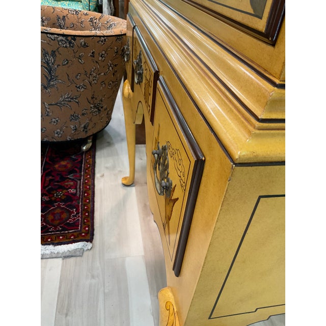 Wood 1970s Vintage Baker Chinoiserie Highboy For Sale - Image 7 of 9