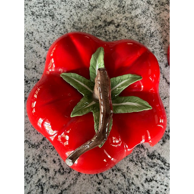 Scarlet 1980s Fitz and Floyd Tomato Soup Tureen For Sale - Image 8 of 12