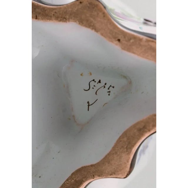 White Antique Faience Flower or Herb Pot by Emile Gallé for St. Clement, Nancy For Sale - Image 8 of 9