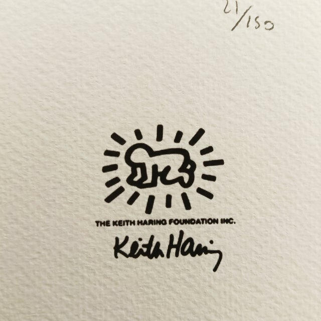 After Keith Haring, Composition, Limited Edition Lithograph, 1990s For Sale - Image 5 of 8