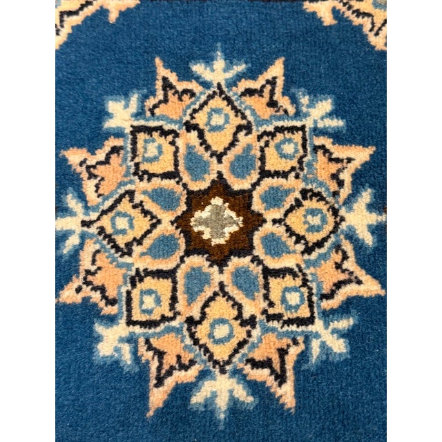 2020s Light Blue Hand Knotted Persian Nain For Sale - Image 5 of 12