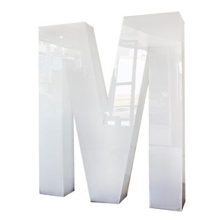Jumbo Plexi Letter "M" Film Prop For Sale