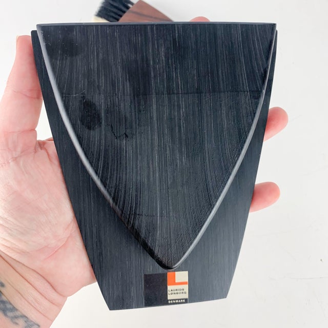 Fabulous rare vintage crumb catcher and brush in a fish shape by Laurids Lonborg. In Rosewood and Acrylic. Original...