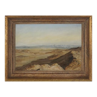 Mid Century Original Oil Plein Air Landscape of Western Nevada by Phoebe K. Higgins For Sale