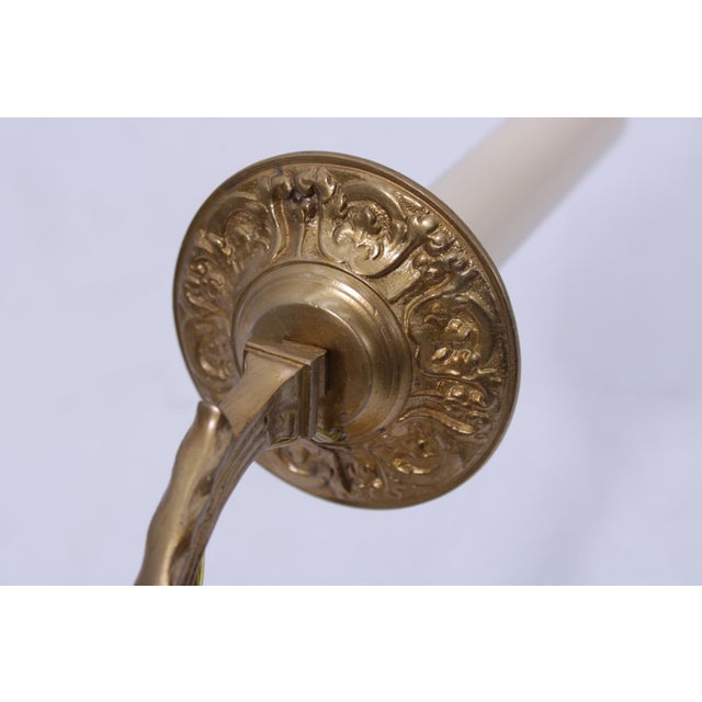 Pair of Antique French Style Brass Electrified Wall Sconces For Sale In Philadelphia - Image 6 of 12