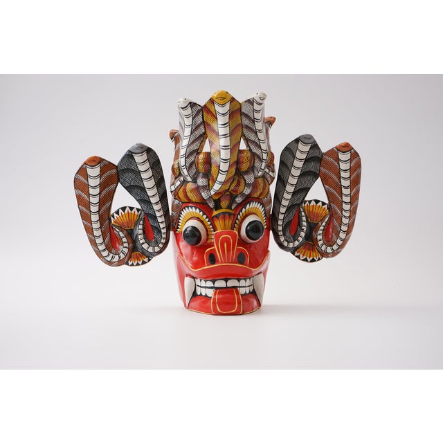 Traditional Wooden Mask, 1970s, Set of 3 For Sale - Image 10 of 14