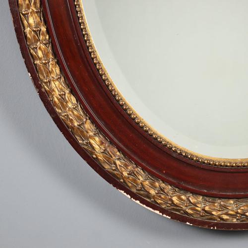 Oval Mirror in Mahogany For Sale - Image 5 of 8