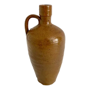 French Glazed Terracotta Pottery Jug