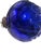 Large Vintage Cobalt Blue Glass Kugel Style Ornament With Brass Cap For Sale In Louisville - Image 6 of 12