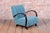 Metal Art Deco Seating Set in Oak and Walnut, from Hala, 1940s, Set of 3 For Sale - Image 7 of 16