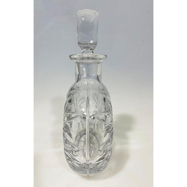 Glass Crystal Cut Whiskey Decanter attributed to Atlantis For Sale - Image 7 of 8