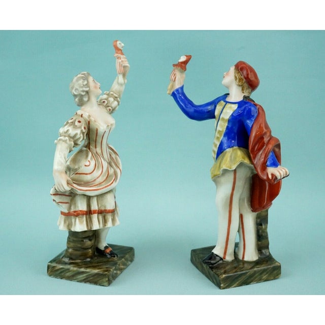 19th Century Rococo Porcelain Masks of Comedy Puppets by Ginori Doccia, Italy, Set of 2 For Sale - Image 3 of 18