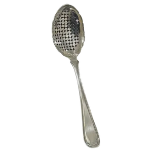 Dutch Silver Serving Spoon with Openwork, 1883