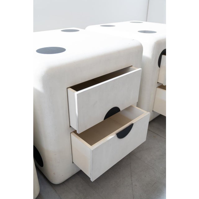 Black Nut Cube with Wheels and Two Drawers, 1980s, Set of 3 For Sale - Image 8 of 14