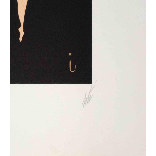 Letter i - from the suite letters of the alphabet is a contemporary artwork realized by erté (romain de tirtoff)....