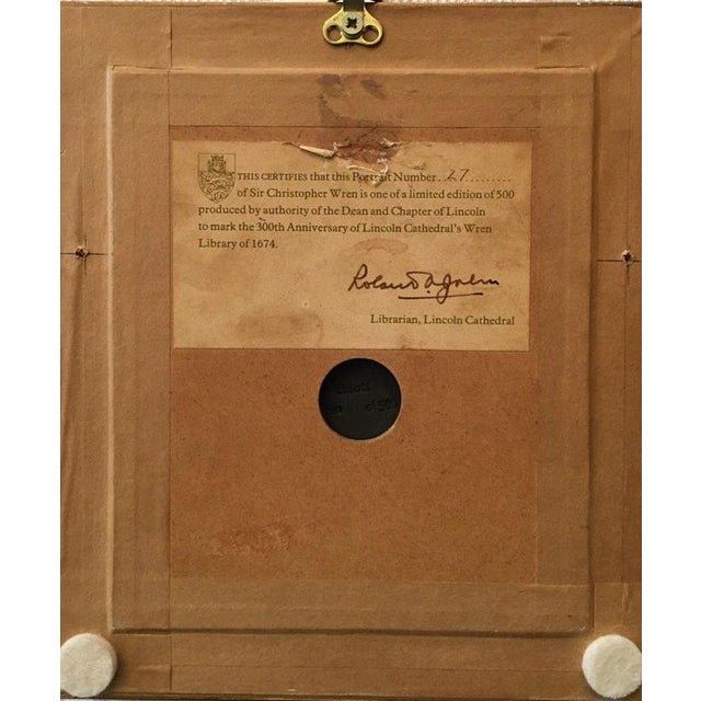 Sir Christopher Wren 300th Anniversary Limited Edition Basalt Plaque, 1974 For Sale - Image 6 of 7