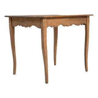 19th Century France Weathered Honey Oak Carved Oak Side Table For Sale