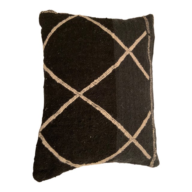 Vintage Moroccan Hand Loomed Lumbar Pillow Chairish