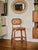 Bridget barstool in stained rattan and plywood by popus editions. Dimensions: w 45 x d 55 x h 104 cm. Materials: stained...