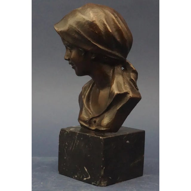 Bronze Bust of Contadinella by Giovanni De Martino, Naples, Italy, Late 1800s For Sale - Image 5 of 16