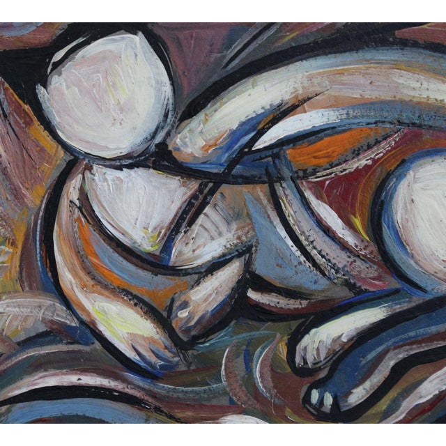 Postwar European Artist, The Vanguard Series Nr. XXIII Abstract Composition, 1950s-1970s, Oil on Board, Framed For Sale - Image 11 of 14