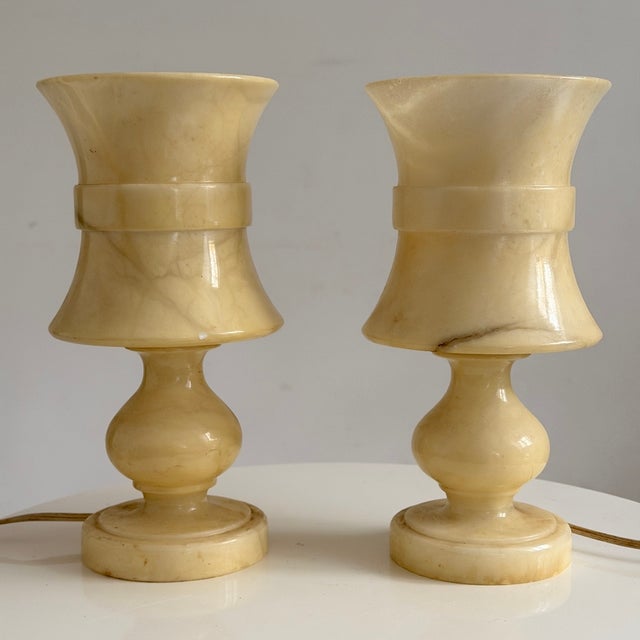Vintage Alabaster Lamps, 1960s, Set of 2 For Sale - Image 14 of 14