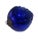 Traditional Large Vintage Cobalt Blue Glass Kugel Style Ornament With Brass Cap For Sale - Image 3 of 12