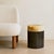 Round Black Marble and Onyx Side Table by Forzini For Sale - Image 6 of 9