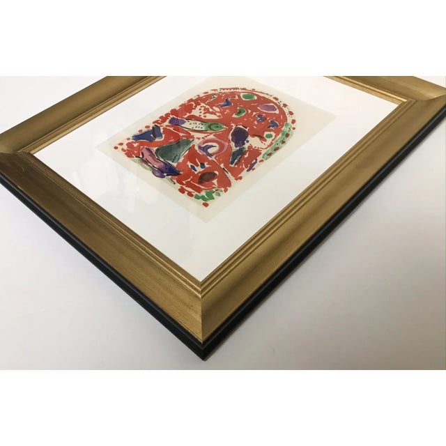 Marc Chagall 1960s Chagall Framed Lithograph Sketch for Zebulun Framed For Sale - Image 4 of 4