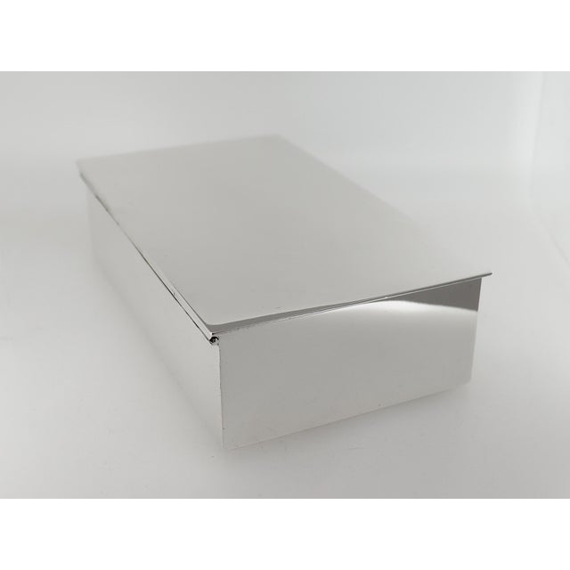 Mid-Century Tiffany & Co. Sterling Silver Wood Lined Dresser or Table Box For Sale - Image 11 of 18