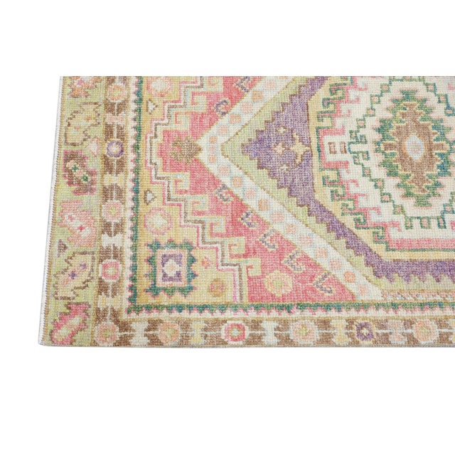 Early 21st Century Oriental Hand Knotted Rug Turkish Oushak 2'9" x 5' For Sale - Image 5 of 9
