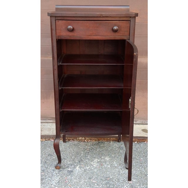 Victorian Victorian Solid Mahogany Sheet Music Cabinet, Circa 1880s For Sale - Image 3 of 12