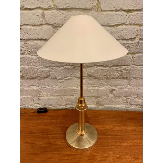 1980s Small Brass Telescoping Table Lamp For Sale In Chicago - Image 6 of 7