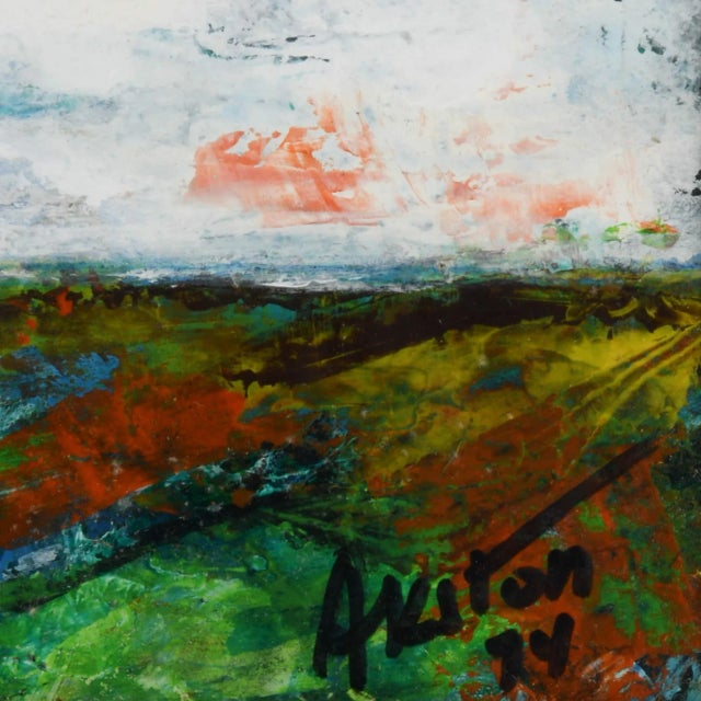 Abstract Expressionism Framed Signed J. Akston "Exuberance of Spring, 1974" Artwork For Sale - Image 3 of 11