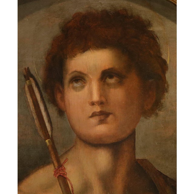 Andrea Del Sarto. Bottega, Saint Sebastian Del Sarto, 1560, Oil on Panel For Sale - Image 6 of 13